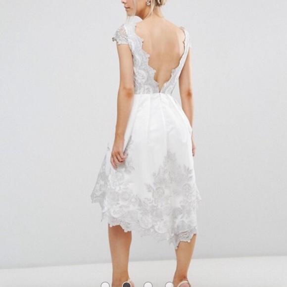 White and Silver Dress - Picture 2 of 2